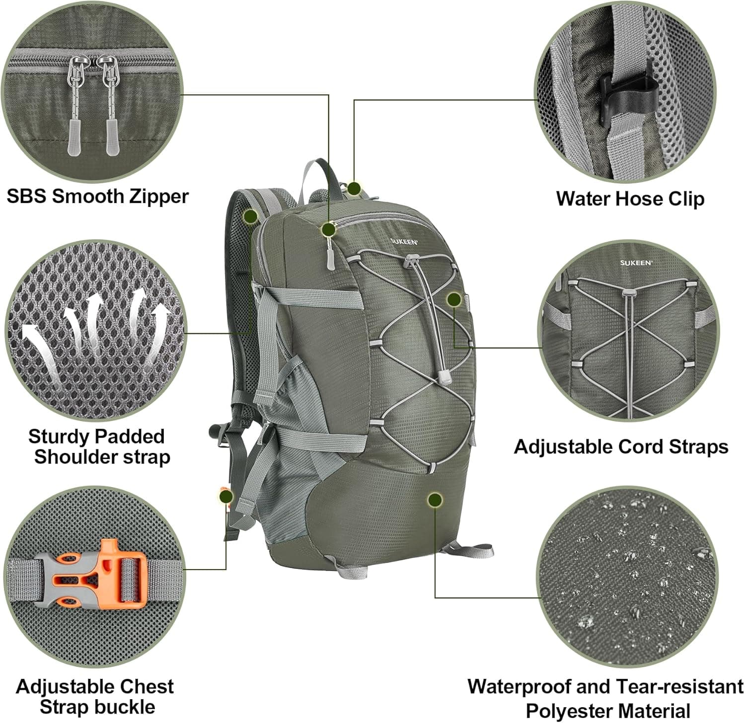 Mochila Plegable Ligera 30L para Senderismo y Viajes 2