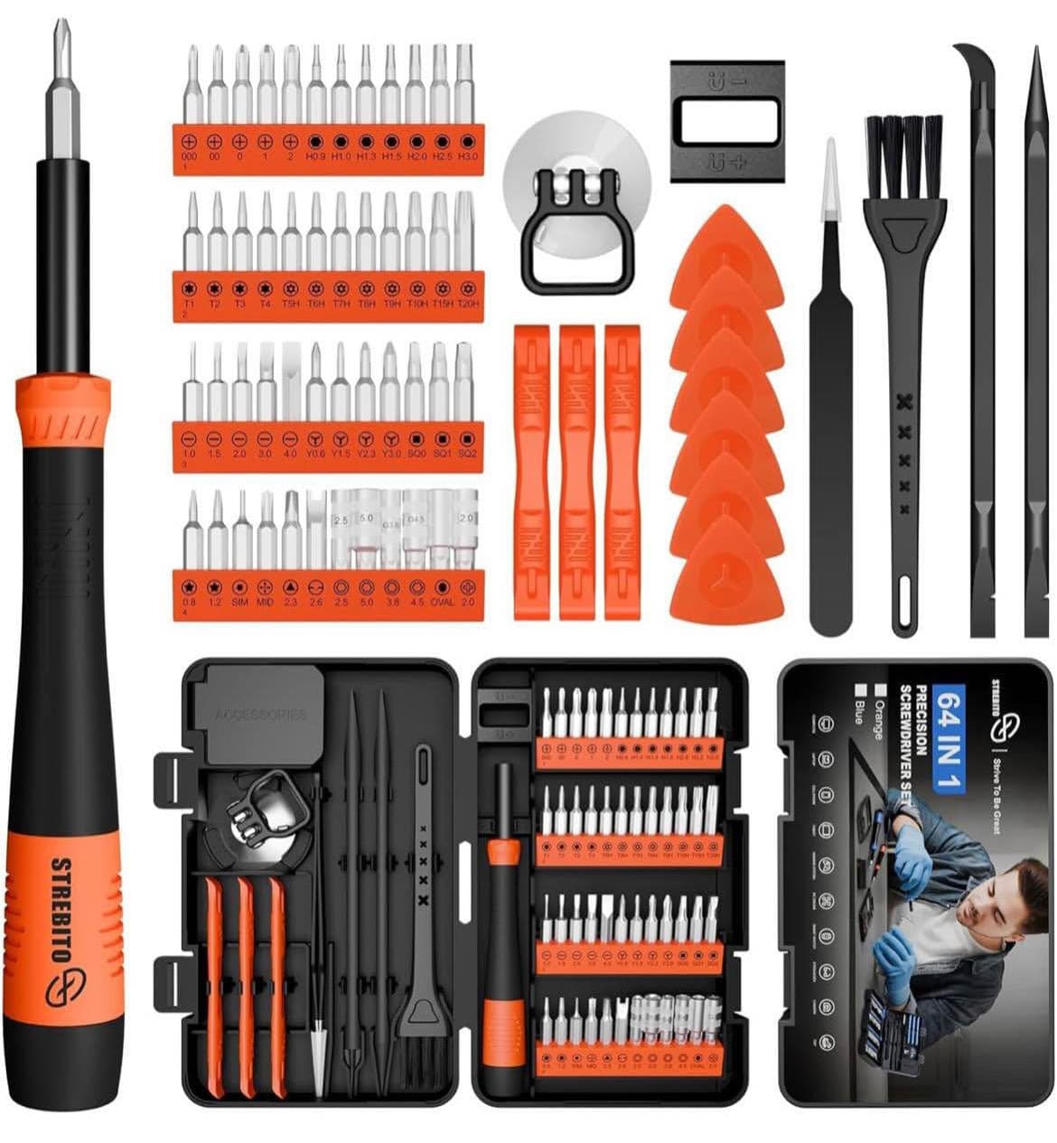 Kit Destornilladores de Precisión 64 en 1